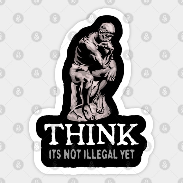 Think ! Sticker by NineBlack